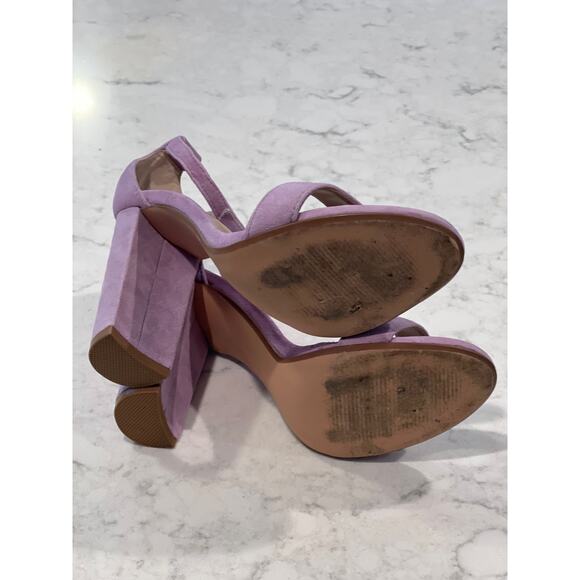 Steve Madden Women’s Carrson Leather Heeled Sandal Size 6.5 Purple Party Fairy - Picture 7 of 7